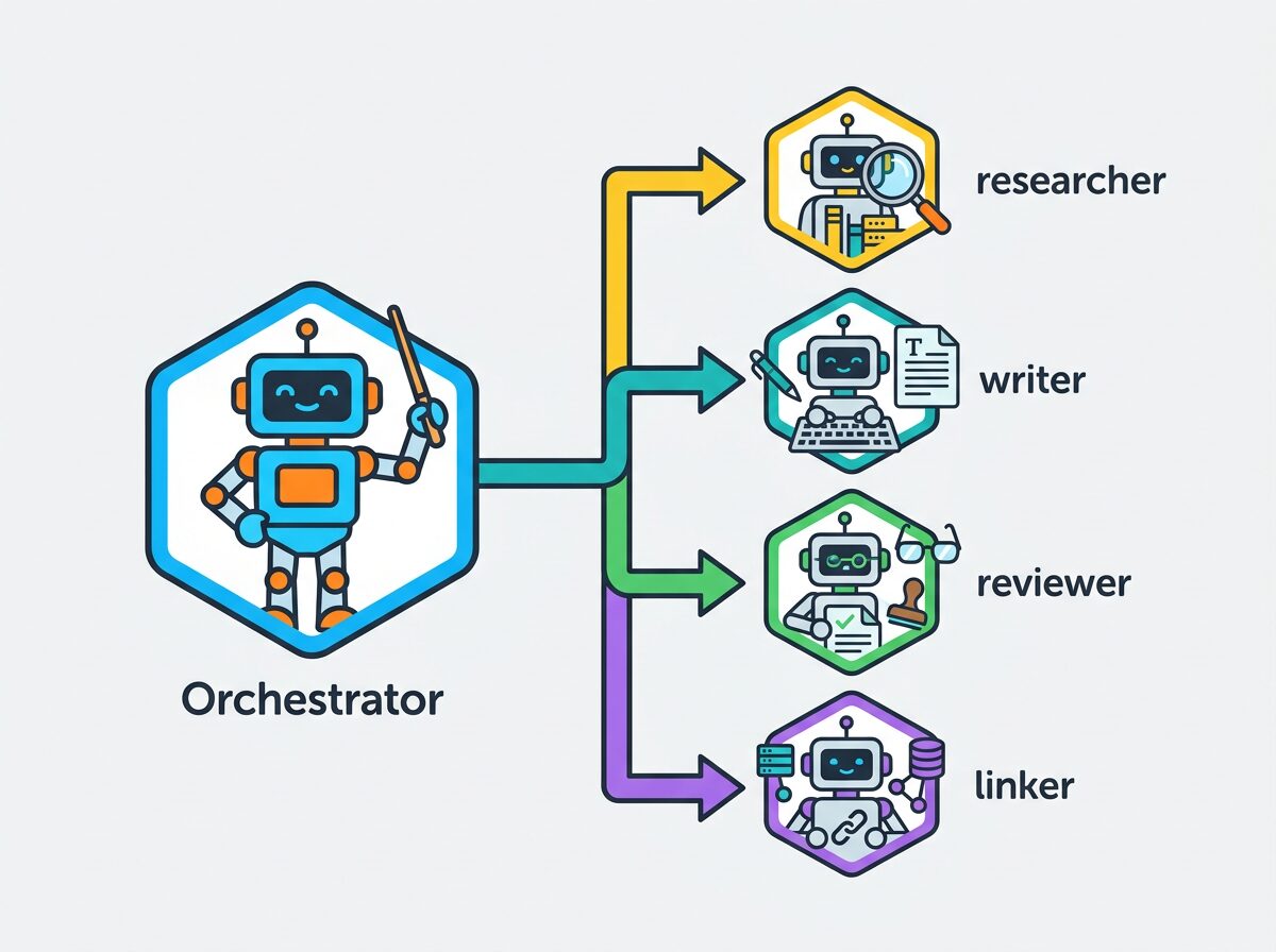 Codex サブエージェントが並列で動作するマルチエージェント構成のイメージ図