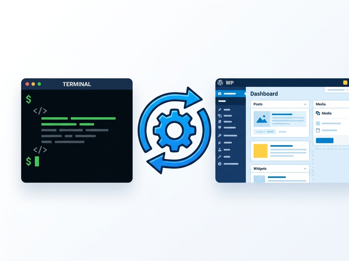 Claude Code WordPress 自動投稿システムの概念図