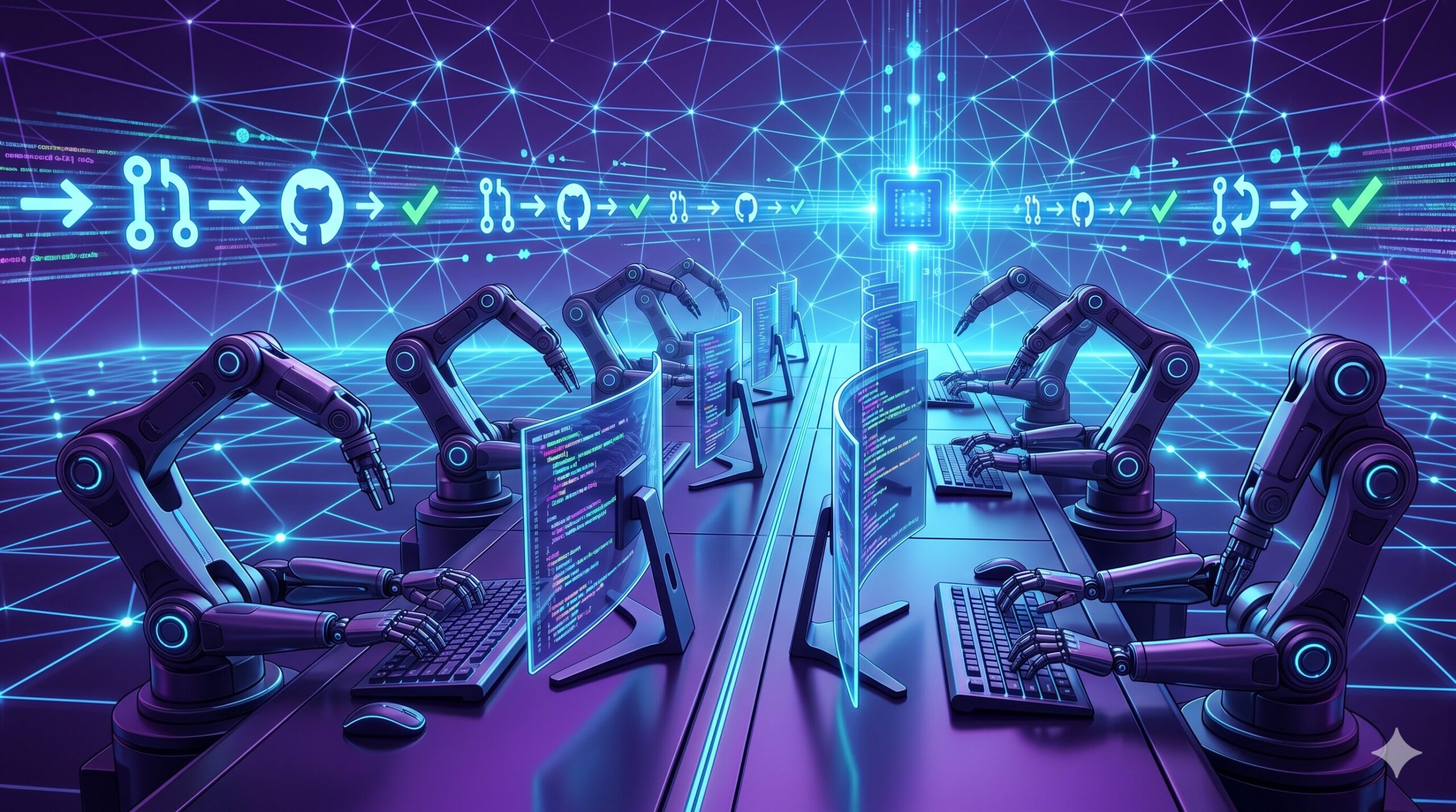 OpenAI Codexの自律コーディングエージェントが並列動作するイメージ図