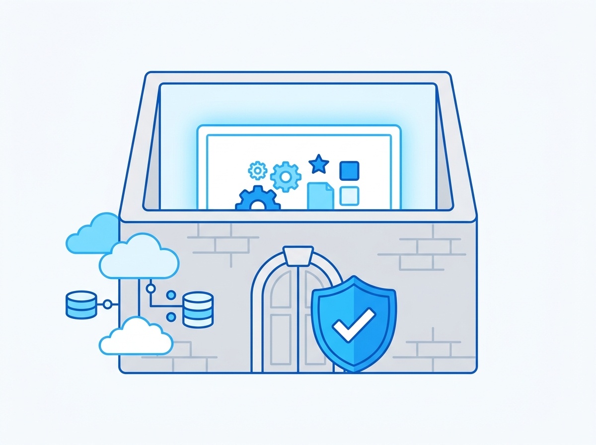 サンドボックスと承認ゲートの二層構造概念図