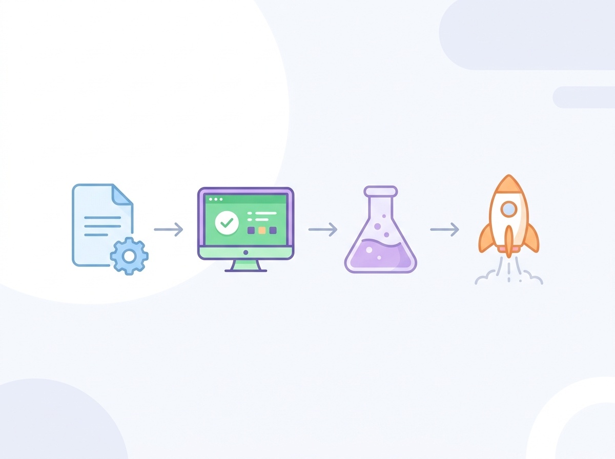 設定確認から本番実行までの4ステップチェックフロー