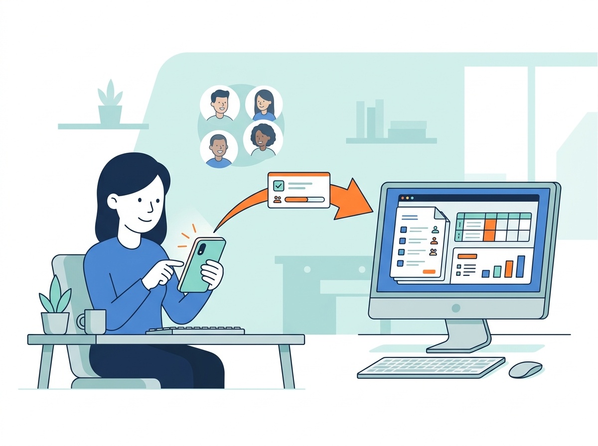 Cowork Dispatchで知識労働タスクをデスクトップに委譲するイメージ