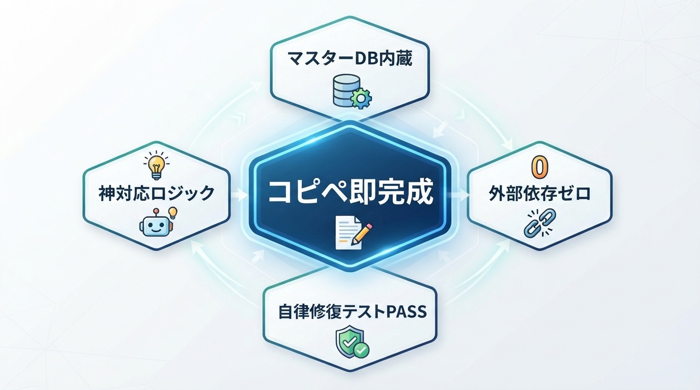 図解: 完全自己完結型プロンプト構造