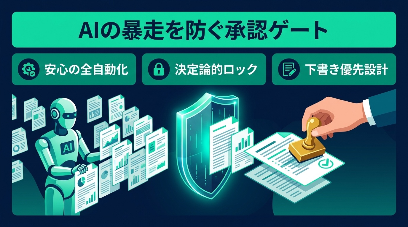 アイキャッチ: 【図解・実践】Gemini Sparkの「Human-in-the-Loop（HITL）」超入門 〜AIの暴走を防ぎ、安心して仕事を任せる「承認ゲート」の作り方〜