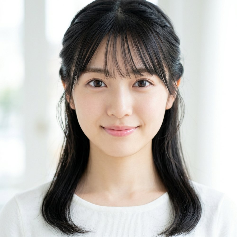 桜庭 陽葵(ひまり)の透明感あふれる美肌と瞳のバストアップ写真