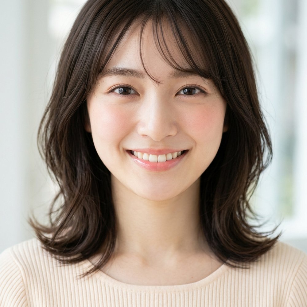 神崎 心音(ここね)の透明感あふれる美肌と瞳のバストアップ写真