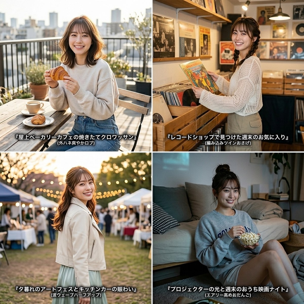 佐々木 澪(みお)のエモーショナルな日常4シーン・スナップ