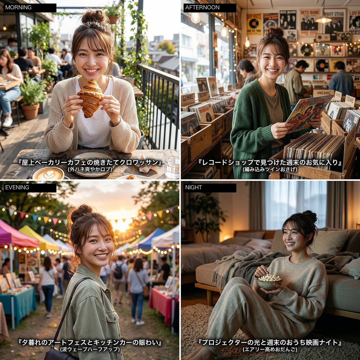 佐倉 かのん(かのん)のエモーショナルな日常4シーン・スナップ