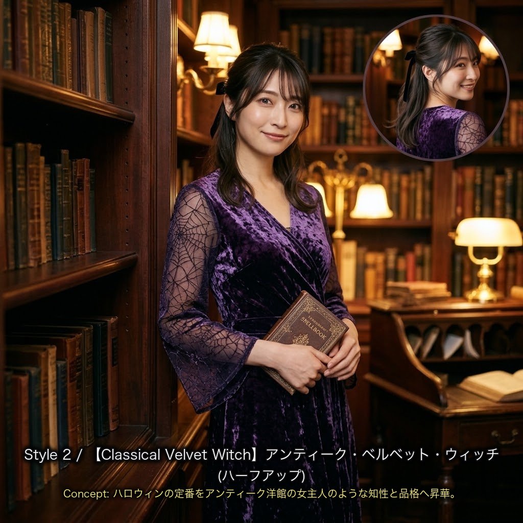 如月 冴子(さえこ) Style 2: アンティーク・ベルベット・ウィッチ