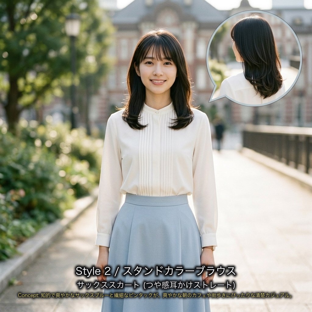 七瀬 芽依(めい) Style 2: 休日カフェ/街歩きカジュアル