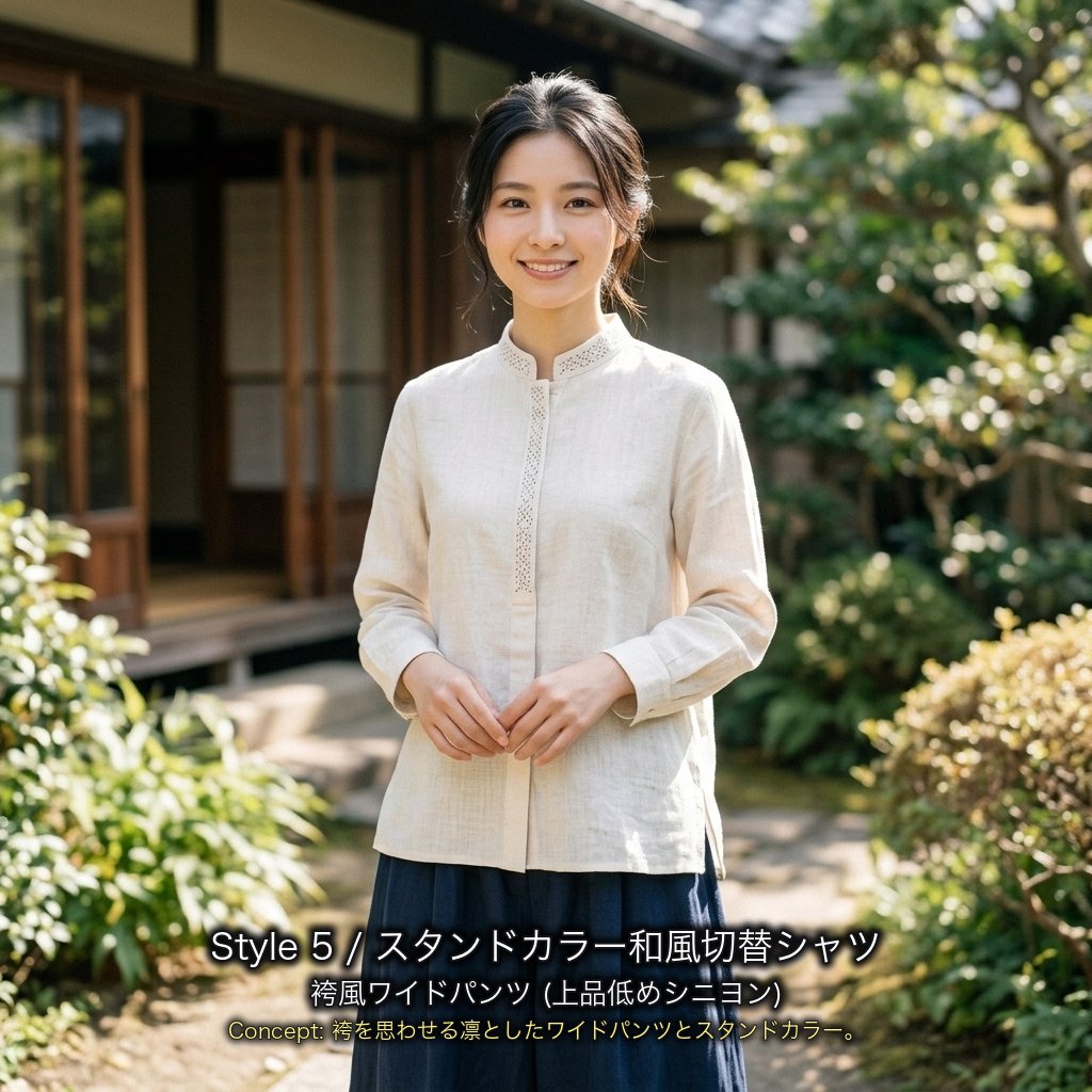 花菱 紬希（つむぎ） Style 5: 文学・アート／知的な清楚スタイル