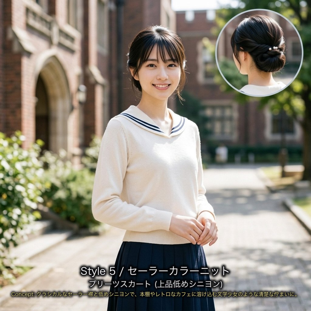 七瀬 芽依(めい) Style 5: 文学・アート/知的な清楚スタイル