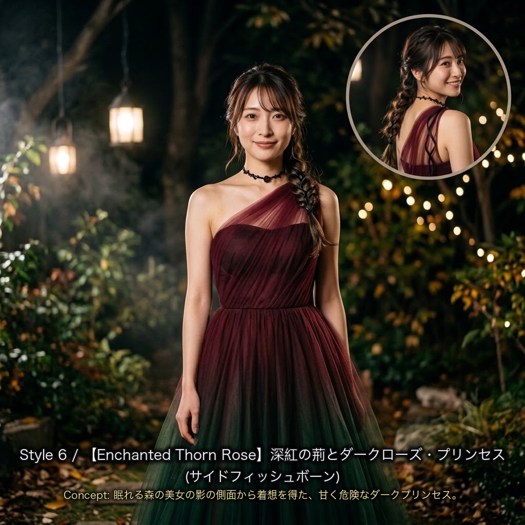如月 冴子(さえこ) Style 6: 深紅の荊とダークローズ・プリンセス
